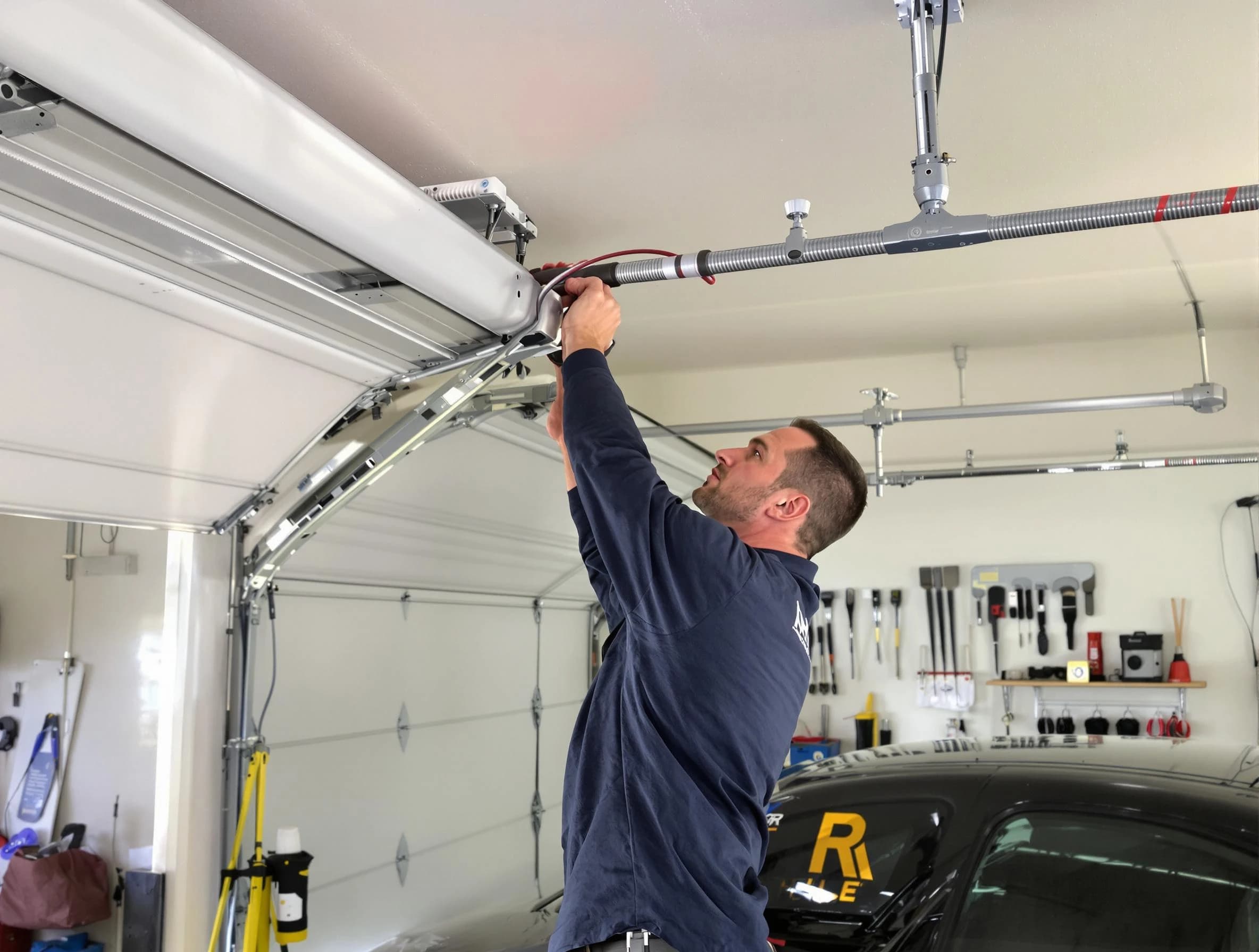 Worcester Garage Door Repair technician performing garage door cable repair in Worcester