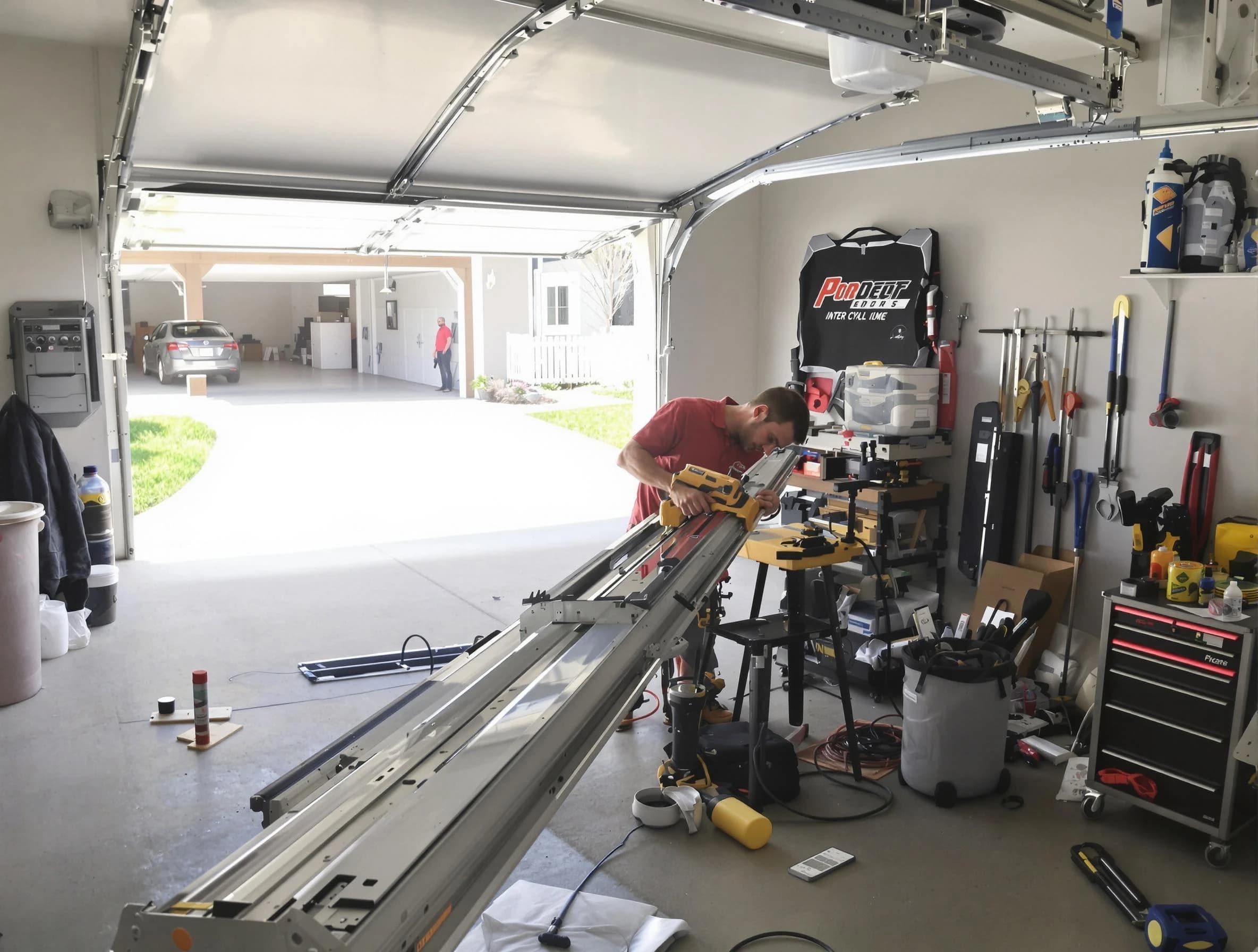 Worcester Garage Door Repair expert performing track repair in Worcester
